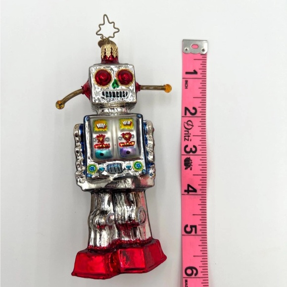 Christopher Radko Robot Ornament Back to The Future Retired Glass Space Retro - Picture 4 of 7